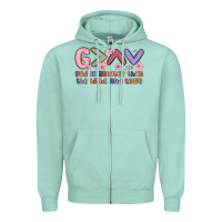 Seafoam god is greater than the highs and lows Zipper Hoodie - MaliasSmallBusiness