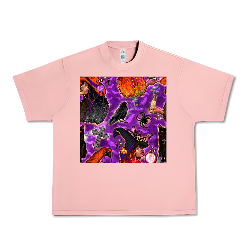 Halloween Witch Seamless Pattern Urban Heavy Tee by BundleAndBundleShop | Teevron
