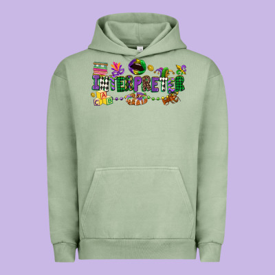 Interpreter Mardi Gras Urban Hoodie Designed By Cowgirlartshop