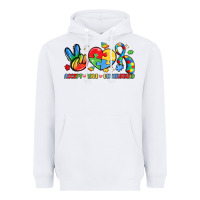 White accept love understand Heavyweight Hoodie - LillyAllenDesigns