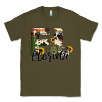Army Green florida state cowhide serape cactus Classic Tee - RanaPortraitStore