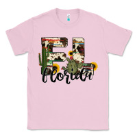 Bubblegum Pink florida state cowhide serape cactus Classic Tee - RanaPortraitStore