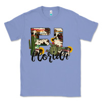 Colony Blue florida state cowhide serape cactus Classic Tee - RanaPortraitStore
