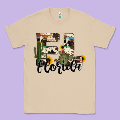 Florida State Cowhide Serape Cactus Classic Tee Designed By Ranaportraitstore