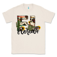 Natural florida state cowhide serape cactus Classic Tee - RanaPortraitStore