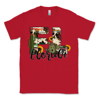 Red florida state cowhide serape cactus Classic Tee - RanaPortraitStore