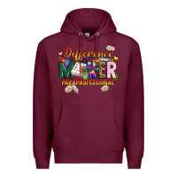 Burgundy difference maker paraprofessional Premium Hoodie - JahusDesignShop