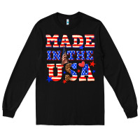 Black made in the usa Long Sleeve Tee - NancyCooperArtShop