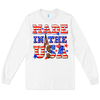 White made in the usa Long Sleeve Tee - NancyCooperArtShop