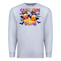 Heather Grey candy corn cute Premium Sweatshirt - LillyAllenDesigns