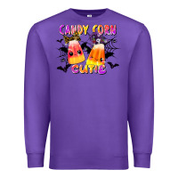Purple candy corn cute Premium Sweatshirt - LillyAllenDesigns
