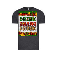 Vintage Black Christmas Drink Drank Drunk Vintage Tee - Artiststas