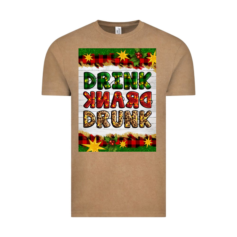Christmas Drink Drank Drunk Vintage Tee by Artiststas | Teevron