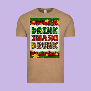 Christmas Drink Drank Drunk Vintage Tee Designed By Artiststas