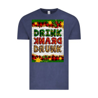 Vintage Denim Christmas Drink Drank Drunk Vintage Tee - Artiststas
