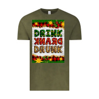 Vintage Olive Christmas Drink Drank Drunk Vintage Tee - Artiststas