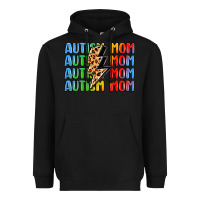 Black autism mom lightning bolt Heavyweight Hoodie - LillyAllenDesigns