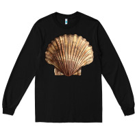 Black Japanese Scallop Shell Long Sleeve Tee - LillyAllenDesigns