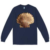 Navy Japanese Scallop Shell Long Sleeve Tee - LillyAllenDesigns