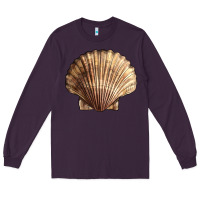 Plum Japanese Scallop Shell Long Sleeve Tee - LillyAllenDesigns