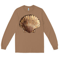 Toasted Coconut Japanese Scallop Shell Long Sleeve Tee - LillyAllenDesigns