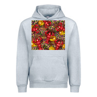 Heather Grey mardi gras crawfish Urban Hoodie - CowGirlArtShop
