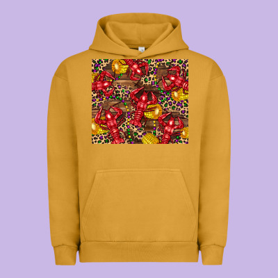 Mardi Gras Crawfish Urban Hoodie Designed By Cowgirlartshop