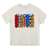 Cream puerto rico republic brushstrokes Heavy Core Tee - RanaPortraitStore