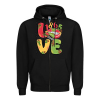 Black love juneteenth lips Zipper Hoodie - MaliasSmallBusiness
