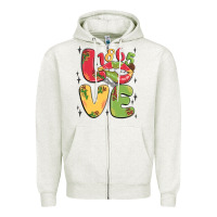 Oatmeal Heather love juneteenth lips Zipper Hoodie - MaliasSmallBusiness