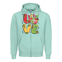 Seafoam love juneteenth lips Zipper Hoodie - MaliasSmallBusiness