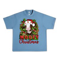 Pebble Blue Mooey christmas Urban Heavy Tee - Artiststas
