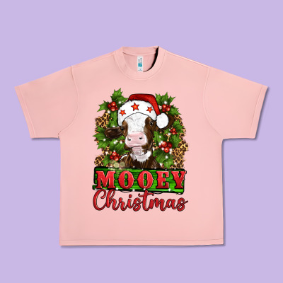 Mooey Christmas Urban Heavy Tee Designed By Artiststas
