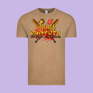 Softball Brother Vintage Tee Designed By Adodesignshop