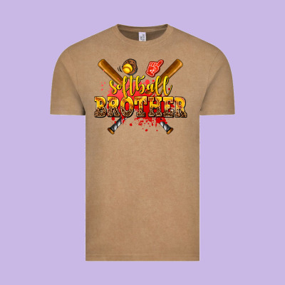 Softball Brother Vintage Tee Designed By Adodesignshop