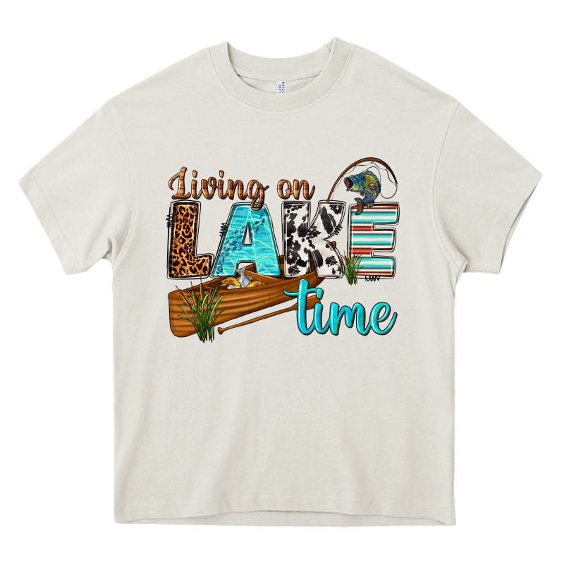 Living On Lake Time Heavy Core Tee by texasbilliewilder | Teevron