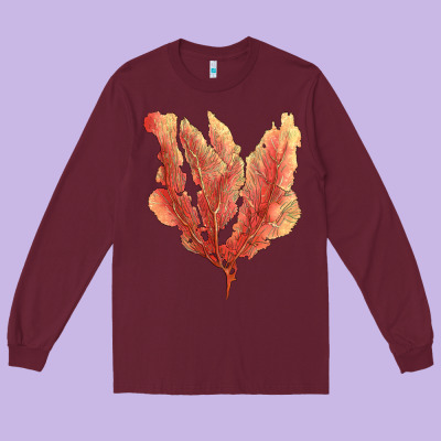 Pink Venus Fan Sea Coral Long Sleeve Tee Designed By Lillyallendesigns