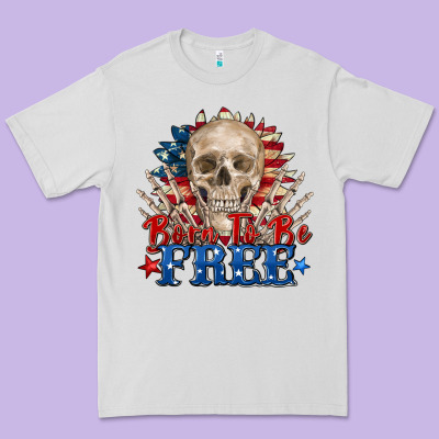 Born To Be Free Skeleton Premium Tee Designed By Zillion Design Studio