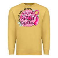 Antique Gold breast cancer awareness we fight together Premium Sweatshirt - LillyAllenDesigns