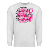Oatmeal Heather breast cancer awareness we fight together Premium Sweatshirt - LillyAllenDesigns