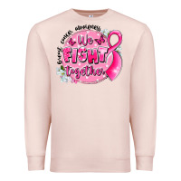 Pale Pink breast cancer awareness we fight together Premium Sweatshirt - LillyAllenDesigns