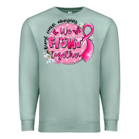 Seafoam breast cancer awareness we fight together Premium Sweatshirt - LillyAllenDesigns
