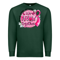 Sports Green breast cancer awareness we fight together Premium Sweatshirt - LillyAllenDesigns