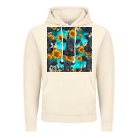Vintage Artic black angus and sunflowers seamless pattern Vintage Hoodie - HRA Design Shop