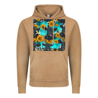 Vintage Camel black angus and sunflowers seamless pattern Vintage Hoodie - HRA Design Shop
