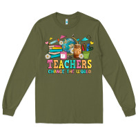 Army Green custom teacher Long Sleeve Tee - JahusDesignShop