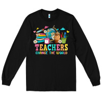 Black custom teacher Long Sleeve Tee - JahusDesignShop