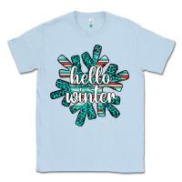 Dusty Blue hello winter Classic Tee - AdoDesignShop