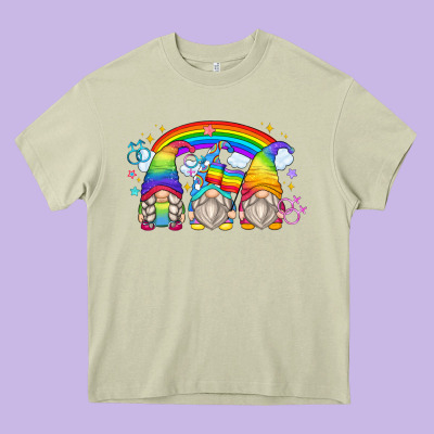 Lgbt Gnomes Heavy Core Tee Designed By Zillion Design Studio