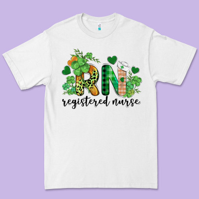 St. Patricks Day Registered Nurse Rn Premium Tee Designed By Barkaloodesign